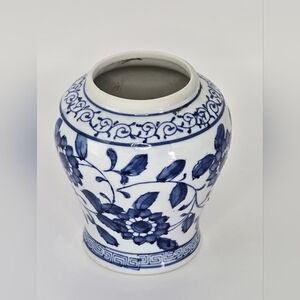 Blue and White Floral Vase